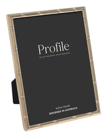Bamboo Metal Photo Frame 6x8" in Rose Gold