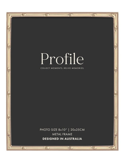 Bamboo Metal Photo Frame 8x10" in Rose Gold