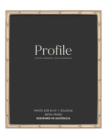 Bamboo Metal Photo Frame 8x10" in Rose Gold