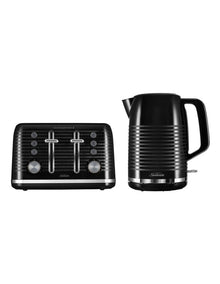 Rise and Shine Collection Kettle and Toaster Set Pack Up in Black