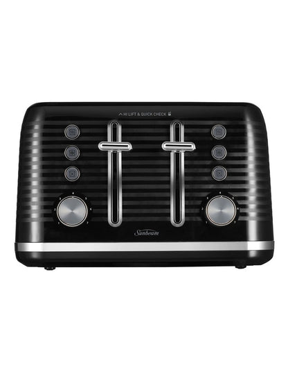Rise and Shine Collection Kettle and Toaster Set Pack Up in Black