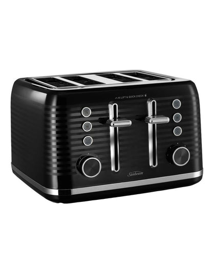 Rise and Shine Collection Kettle and Toaster Set Pack Up in Black