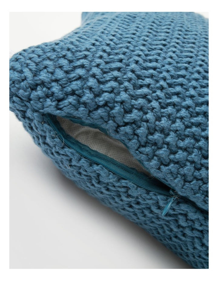 Norwood Knitted Cushion in Seaglass