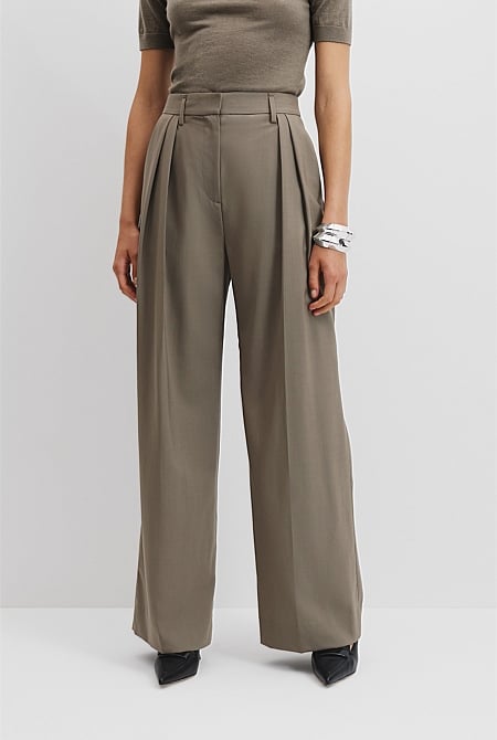 Pleat Wool Pant