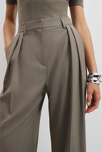 Pleat Wool Pant