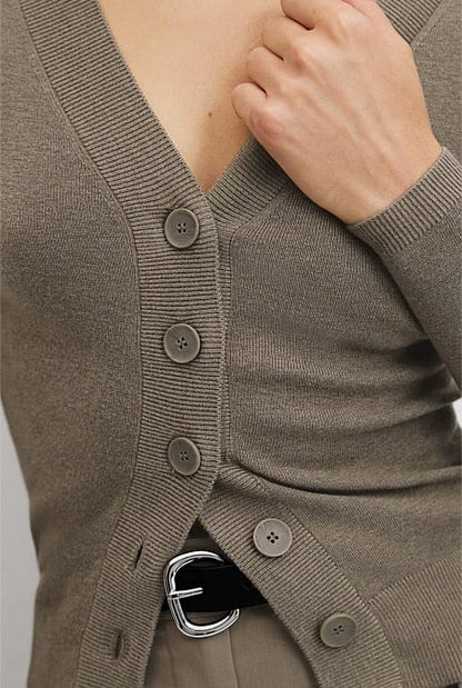 Australian Merino Wool Silk Cardigan