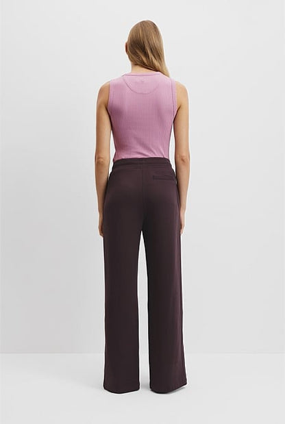 Australian Cotton Wide Leg Track Pant