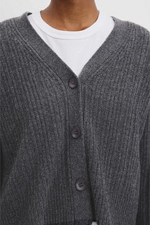 Merino Wool Rib Knit Cardigan