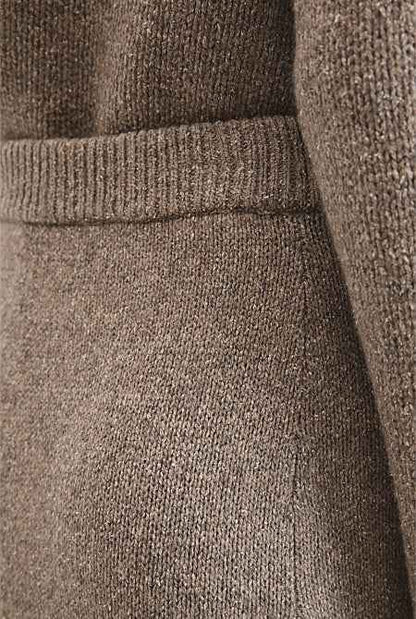 Melange Knit Midi Skirt