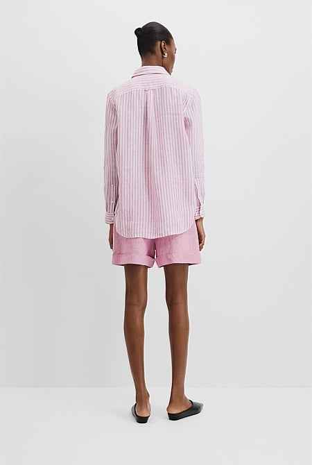 Organically Grown Linen Stripe Shirt