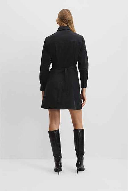 Zip Long Sleeve Mini Dress