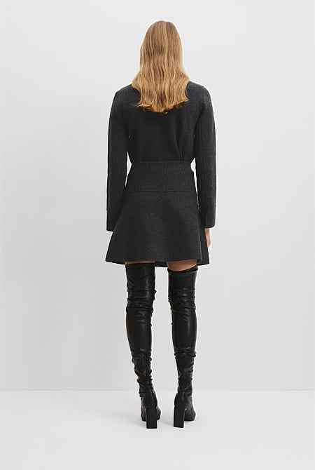 Compact Wool Mini Skirt