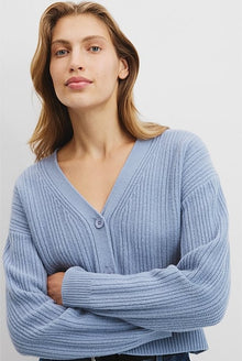 Merino Wool Rib Knit Cardigan