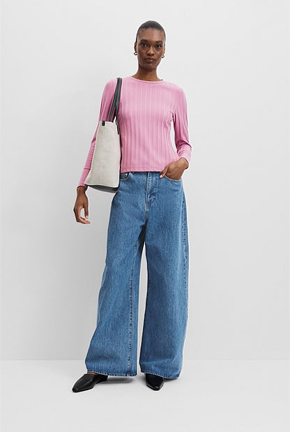 Wide Rib Long Sleeve T-Shirt