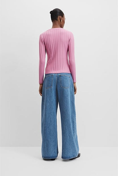 Wide Rib Long Sleeve T-Shirt