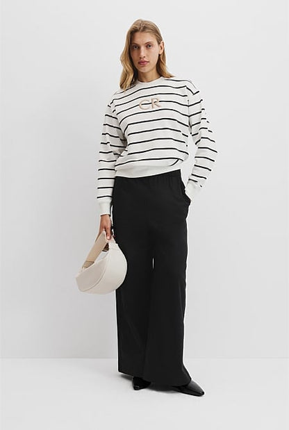 Australian Cotton Country Road Logo Stripe Sweat