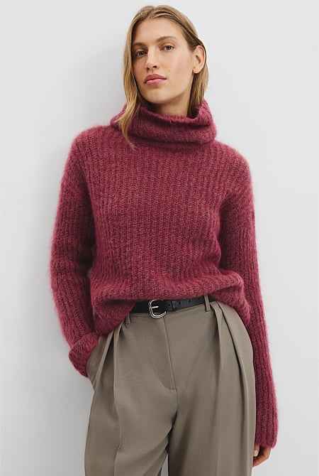 Funnel Neck Lofty Knit