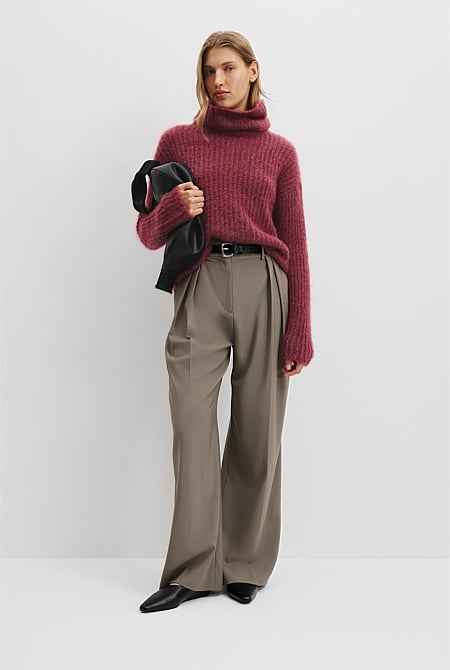 Funnel Neck Lofty Knit