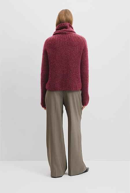 Funnel Neck Lofty Knit