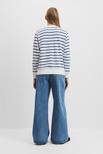 Verified Australian Cotton Stripe Heritage Sweat