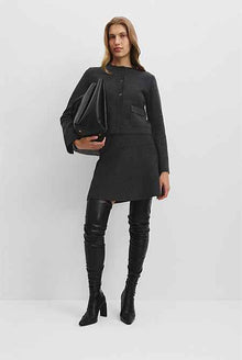 Compact Wool Knit Jacket