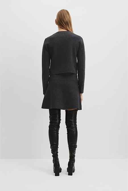 Compact Wool Knit Jacket