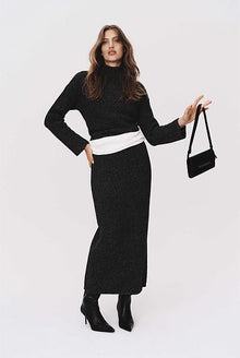 Melange Mock Neck Knit
