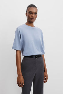 Organically Grown Cotton Cashmere Blend Knit T-Shirt