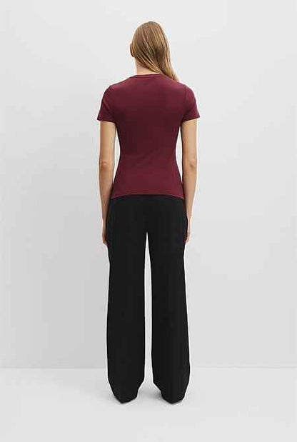 Australian Cotton Blend Fitted T-Shirt
