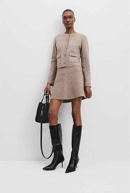Compact Wool Mini Skirt