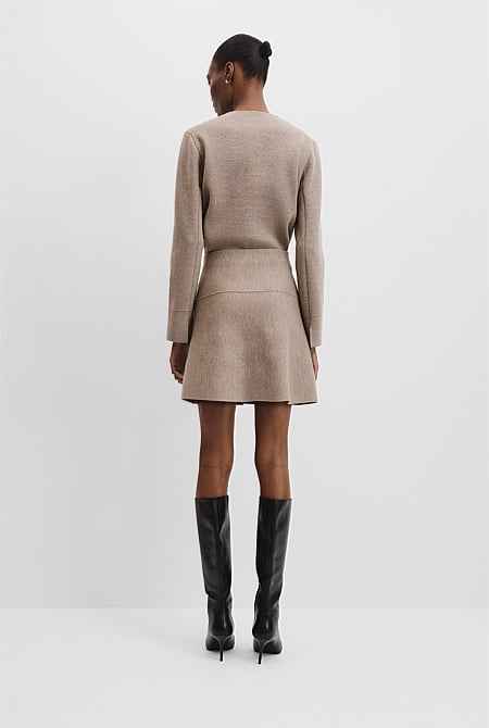Compact Wool Mini Skirt