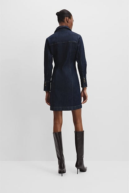 Long Sleeve Denim Mini Dress