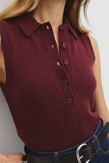 Collared Knit Vest