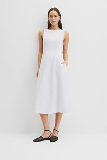 Organically Grown Linen Fit-and-Flare Dress
