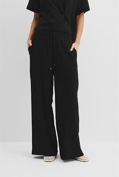 Textured Cotton Pant
