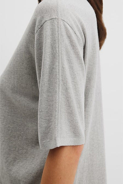 Organically Grown Cotton Cashmere Blend Knit T-Shirt