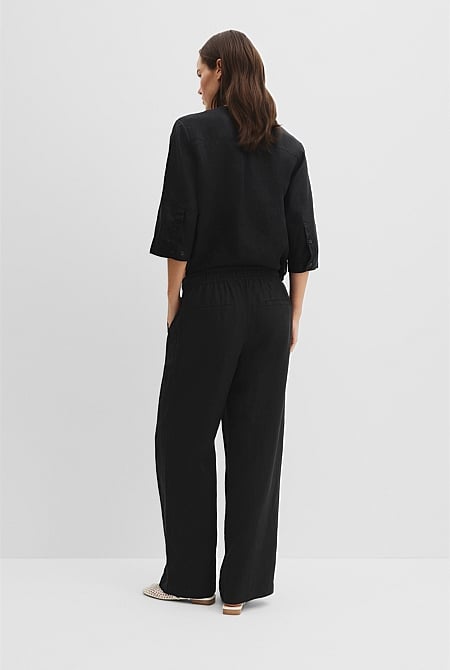 Tie Detail Linen Pant
