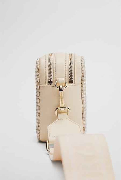 Woven Contrast Camera Bag