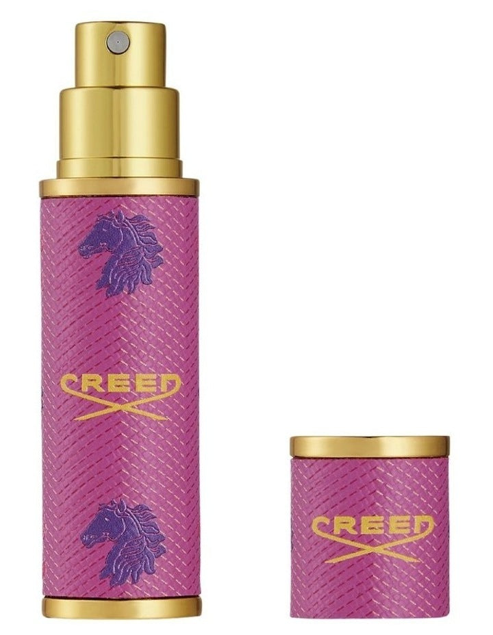 Refillable Travel Leather Atomiser in Pink 5ml