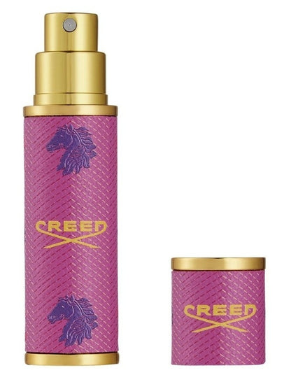 Refillable Travel Leather Atomiser in Pink 5ml