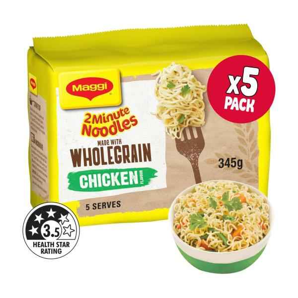 2 Minute Instant Noodles Wholegrain Chicken Flavour 5 Pack