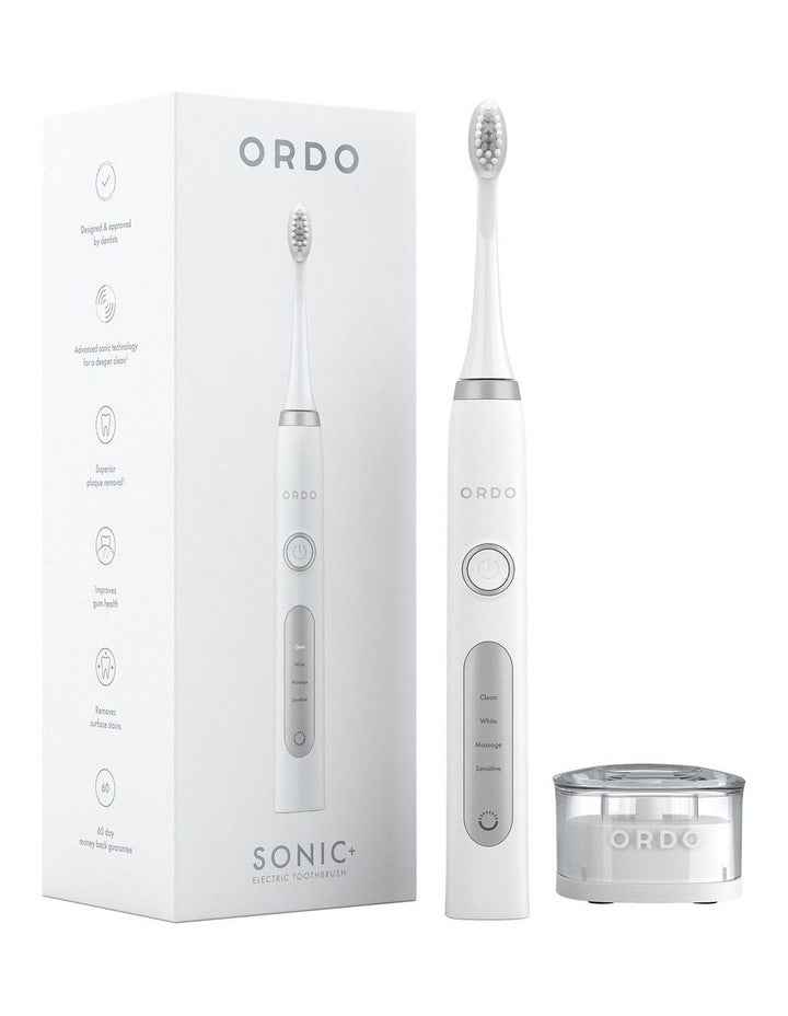Sonic + Electric Toothbrush in White/Silver