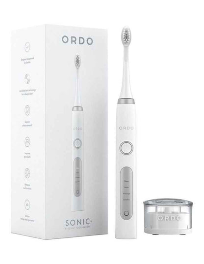 Sonic + Electric Toothbrush in White/Silver