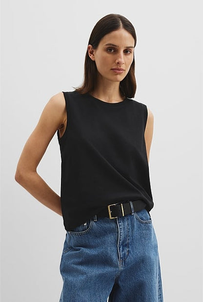 Australian Cotton Relaxed Crew Tank