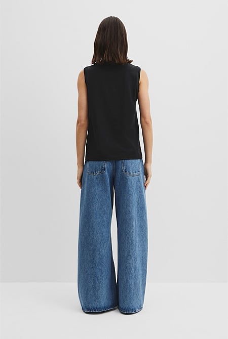 Australian Cotton Relaxed Crew Tank