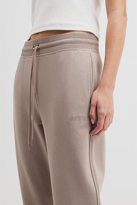Australian Cotton Rib Cuff Track Pant