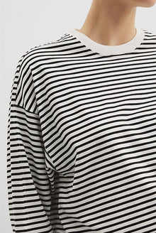 Australian Cotton Stripe Long Sleeve Relaxed T-Shirt