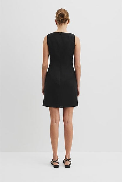 Organically Grown Linen Ruched Mini Dress