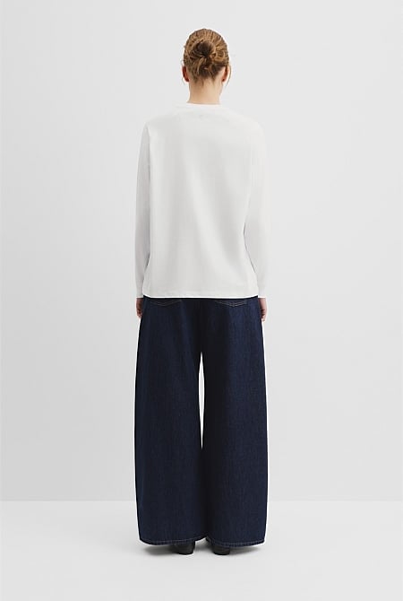 Australian Cotton Long Sleeve Relaxed T-Shirt