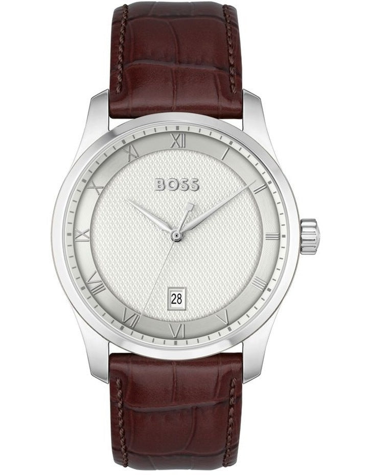 Principle Calfskin Watch in Brown